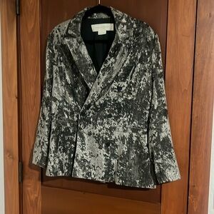 Gorgeous, grayish, silver crushed velvet blazer from Nordstrom.